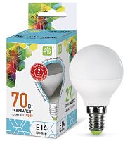 Лампа светодиодная ASD Standart G45 Шар E14 220В 7,5Вт 675Лм 4000К 45х78мм картинка 